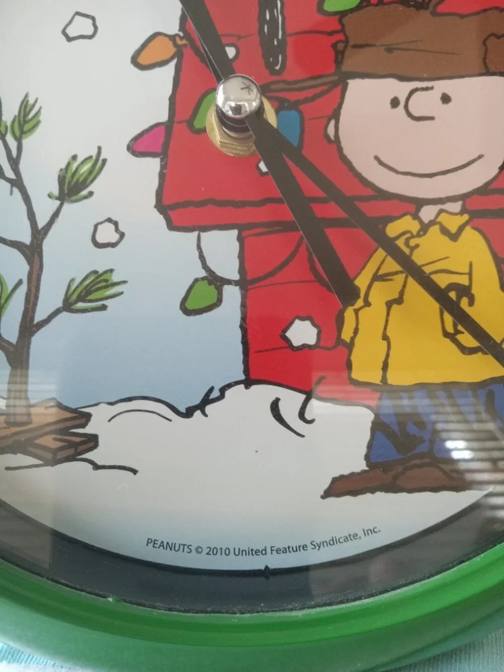 Peanuts Musical Christmas Clock Snoopy 7.5